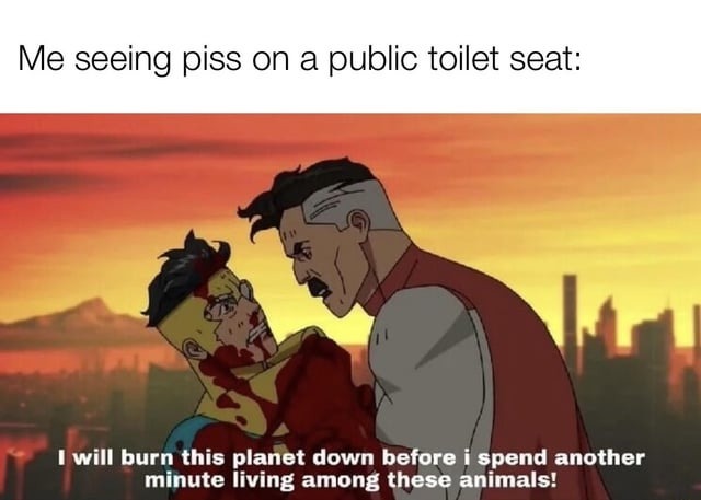 Public toilet piss – meme