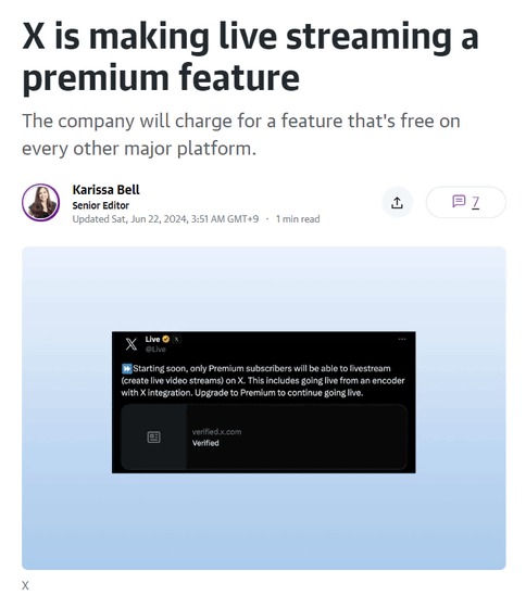 X is making live streaming a premium feature – meme