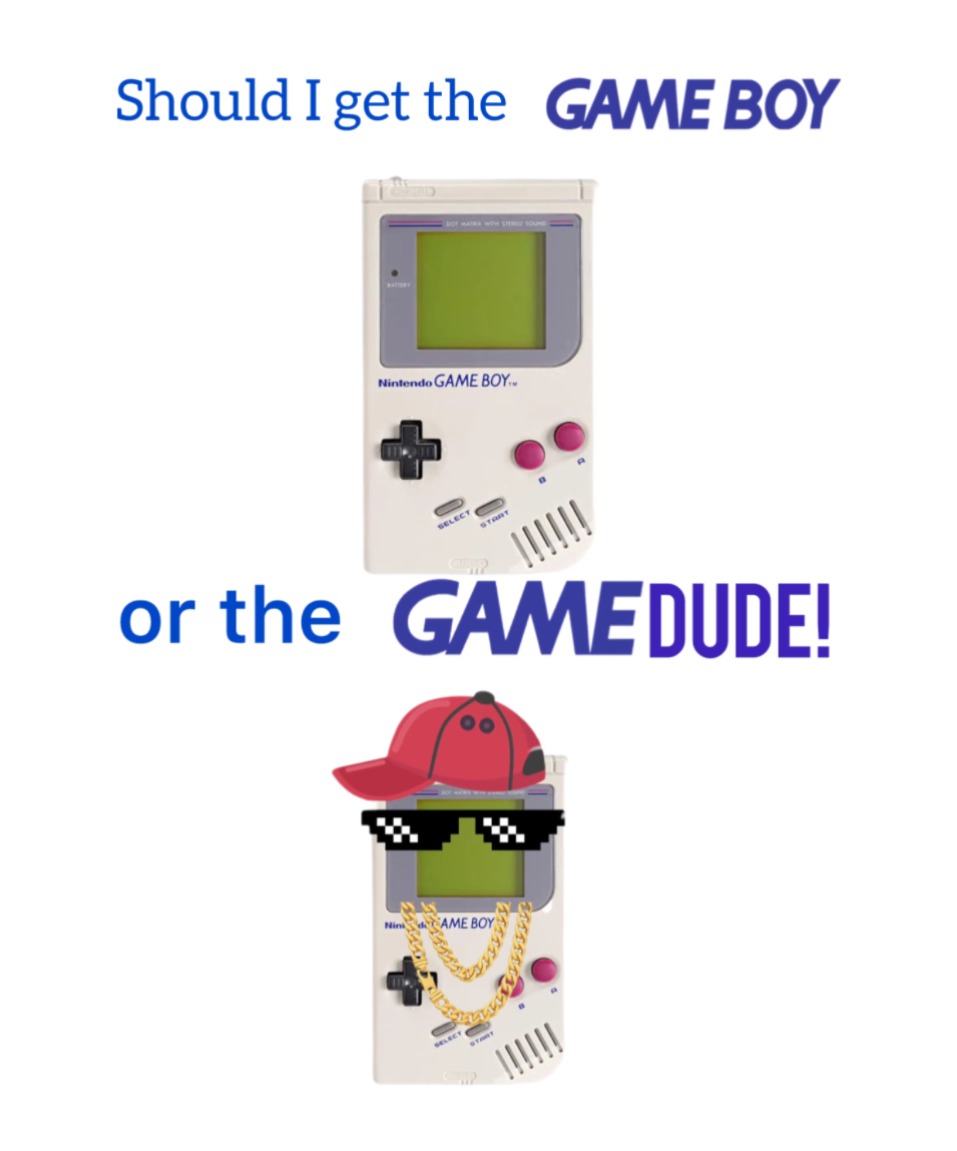 Game boy or game dude!?!? – meme