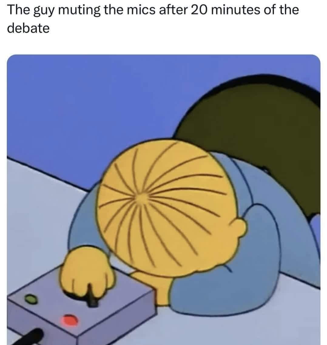 20 minutes into the debate – meme