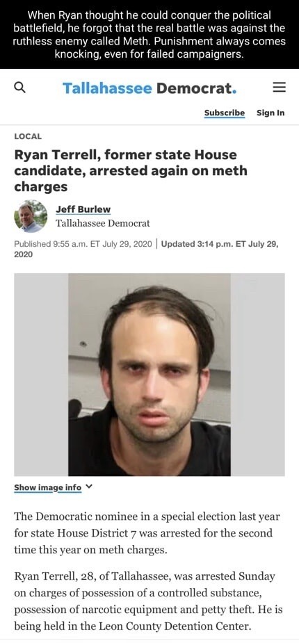 Florida democrat Meth man throw back! – meme