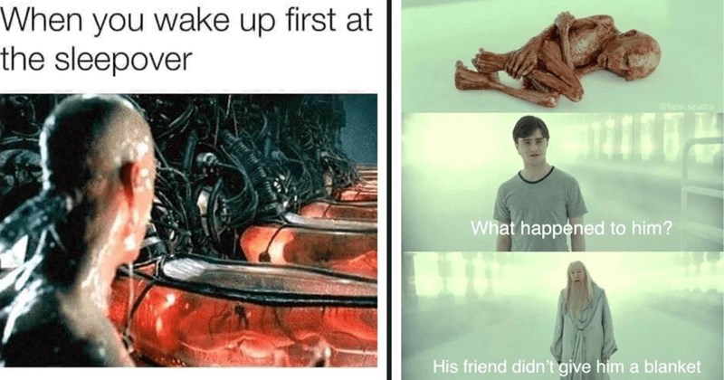 27 Relatable Sleepover Memes for When You Unfortunately Fall Asleep First