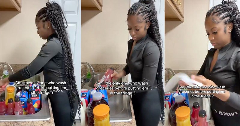 ‘Performative cleanliness is such an interesting concept’: Homemaker washes gallons of milk and bottles of juice before putting them in the fridge, sparks debate