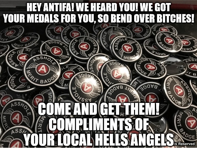 Antifa Anarchist wants Greater Glory, Go after your Local Hells Angels Motorcycle Club MC – meme