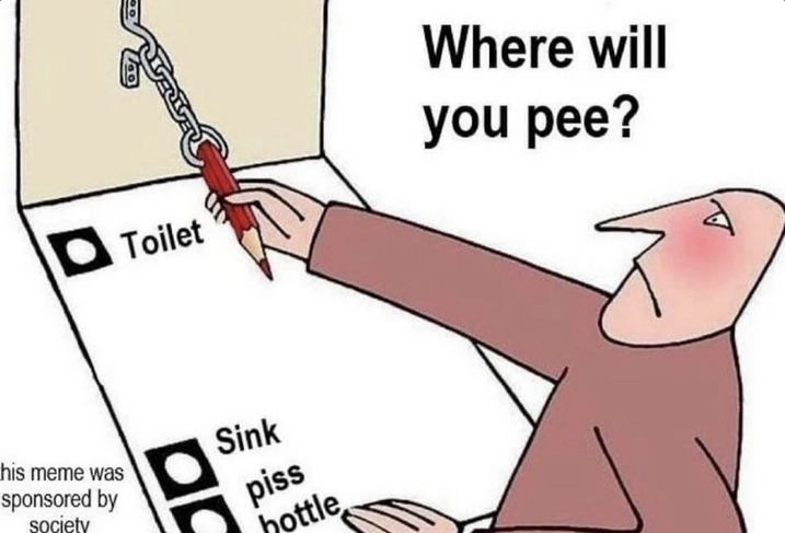 Where will you pee – meme