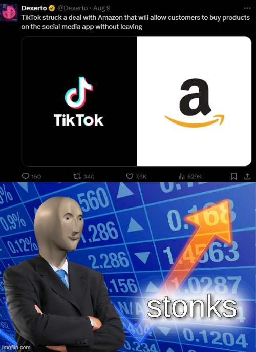 Tiktok x Amazon meme