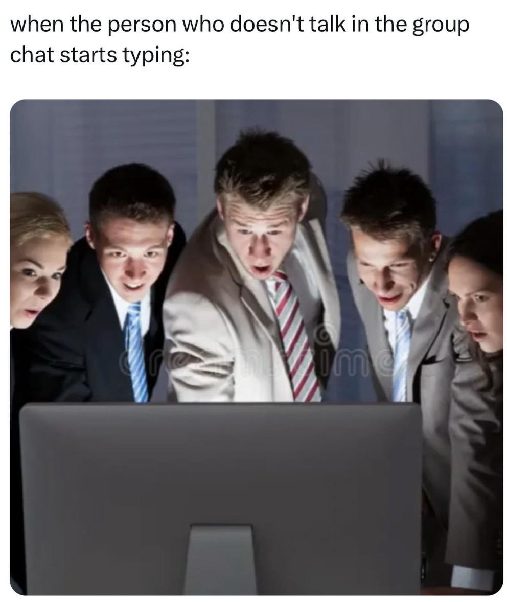 And then the typing stops – meme