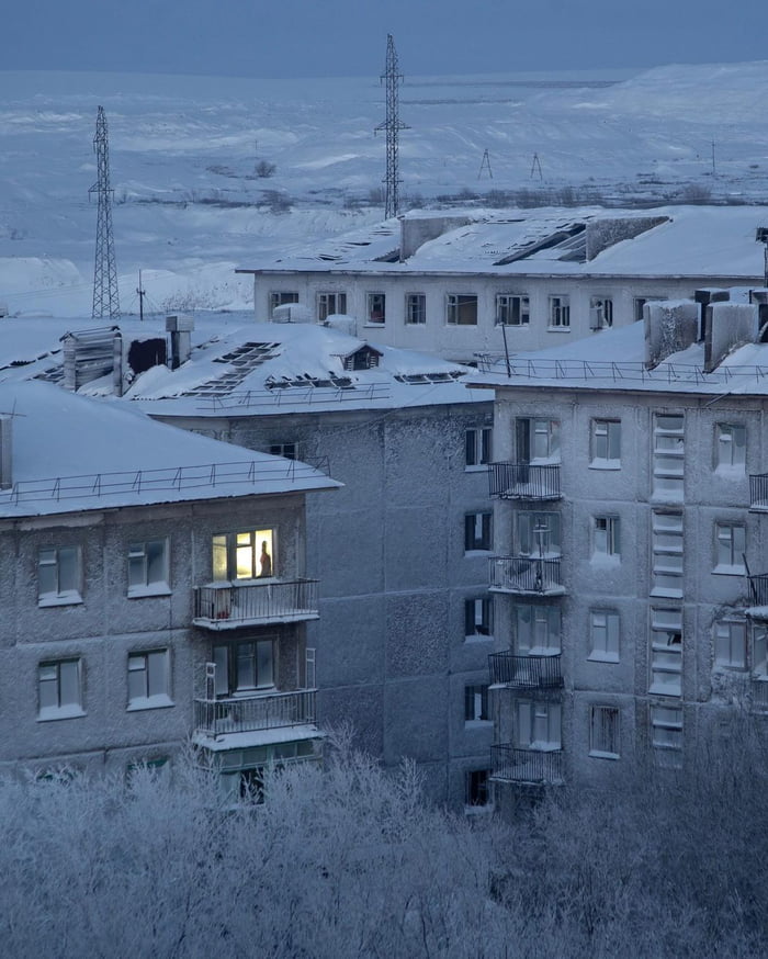 The last inhabitant of an abandoned town in the far north. Imagine what it’s like there at night