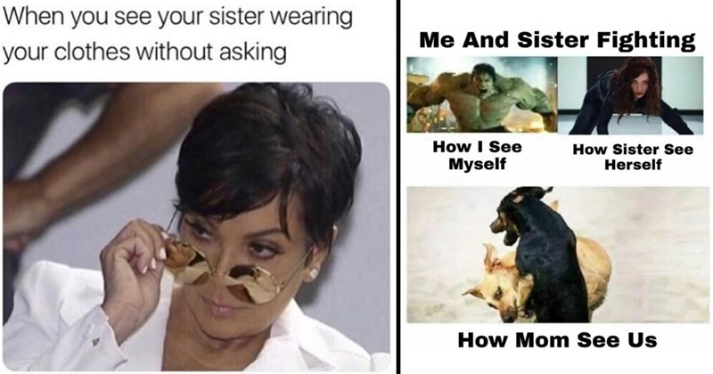 20 Hilarious Sister Memes That Bring Back the Nostalgia of Growing Up in a Girl House