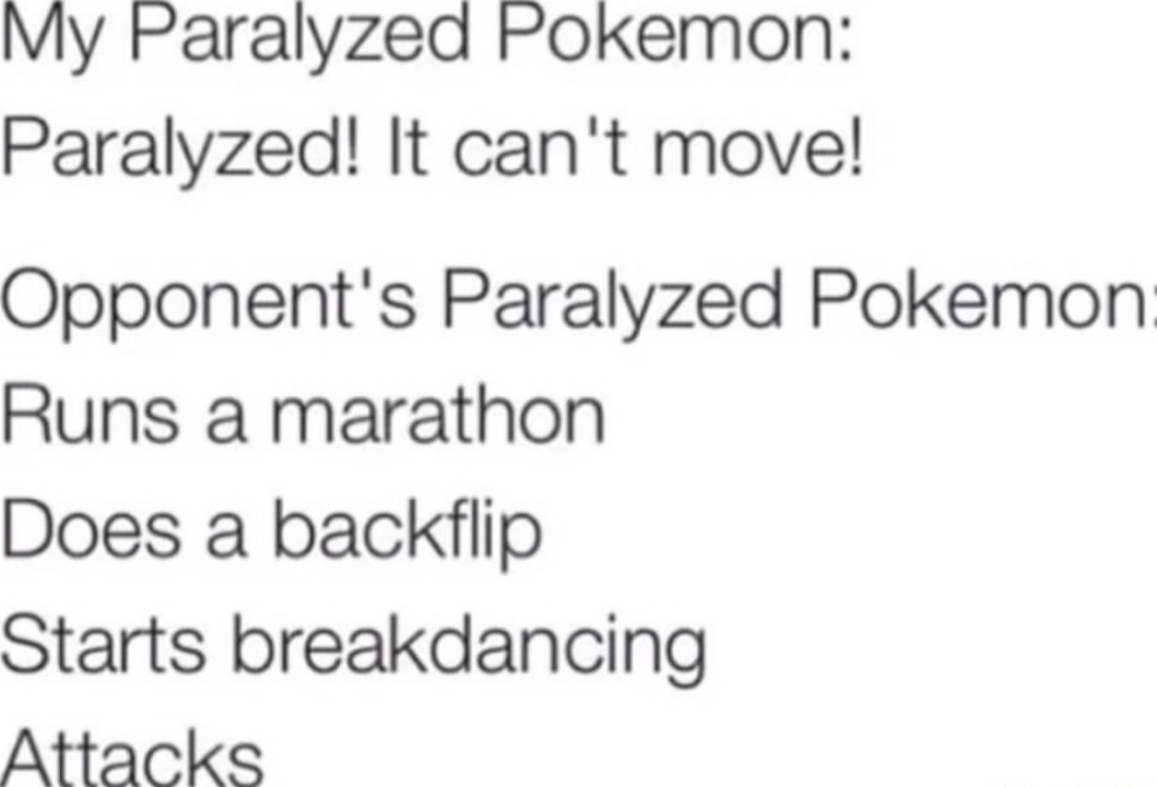 Paralyzed pokemon – meme