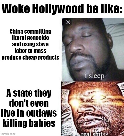 Funny how not even the biggest activists in Hollywood will ever call out the CCP – meme