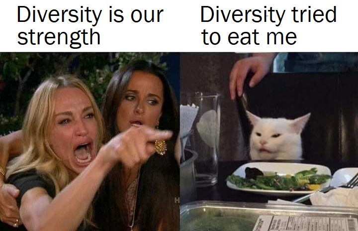 Diversity tried to eat me – meme