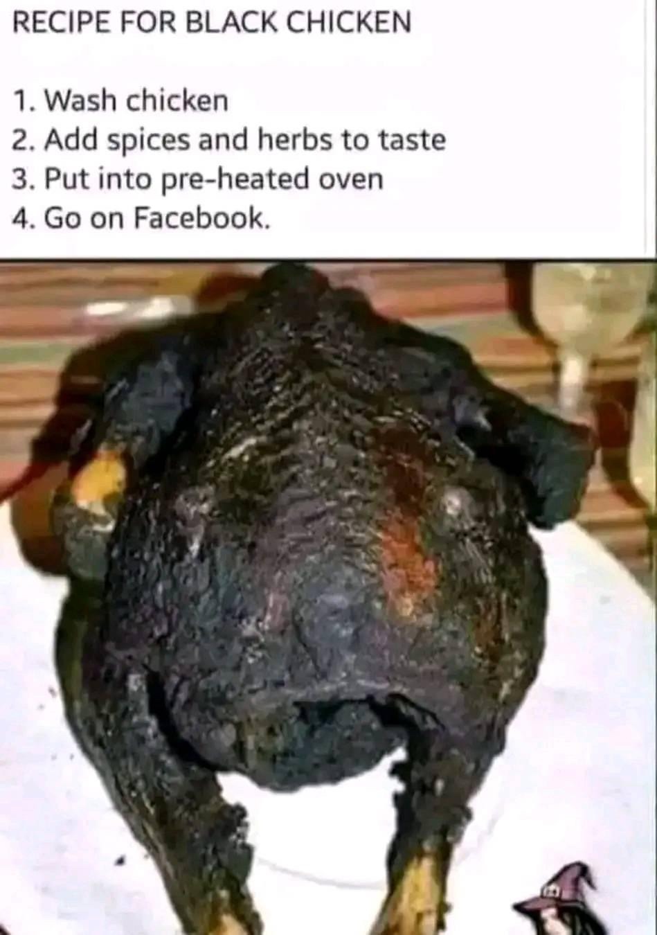 Racipe For Black Chicken – meme