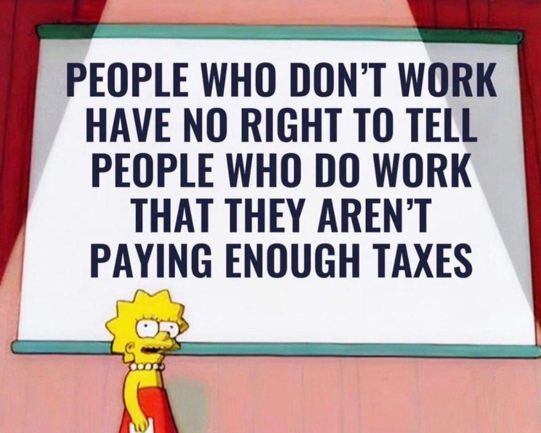 people who don’t work shouldn’t have a say in anything – meme