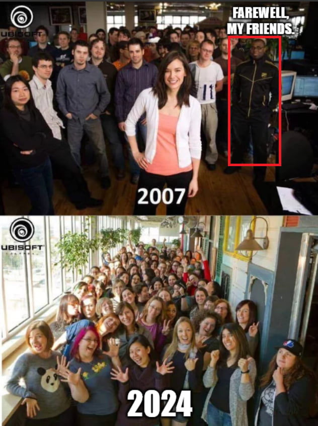 Revenge of the cat ladies! (Ubisoft staff then and now)