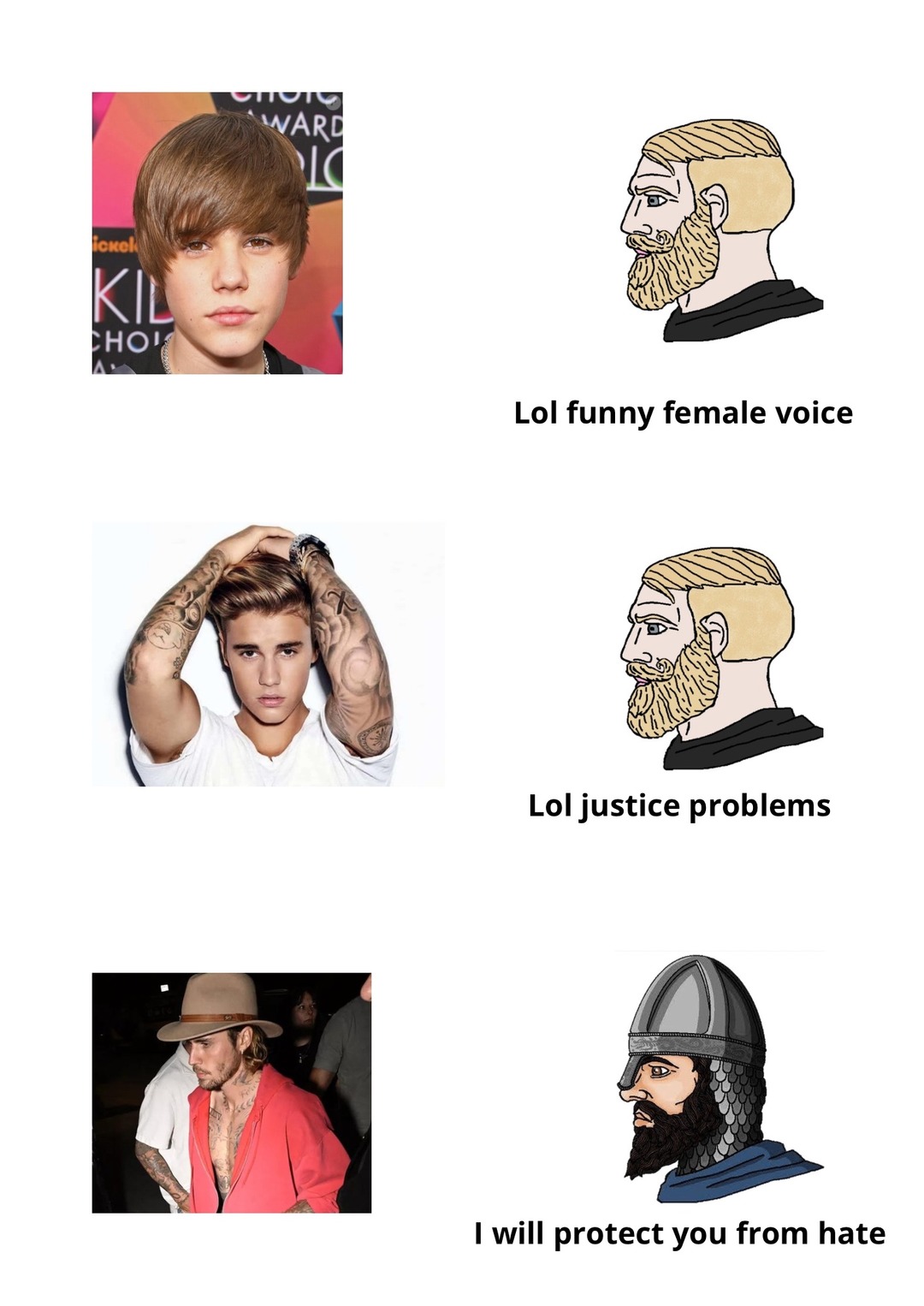 Justin Bieber in 2024 – meme