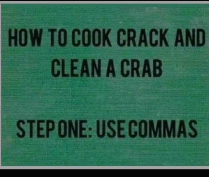 Commas are important. – meme