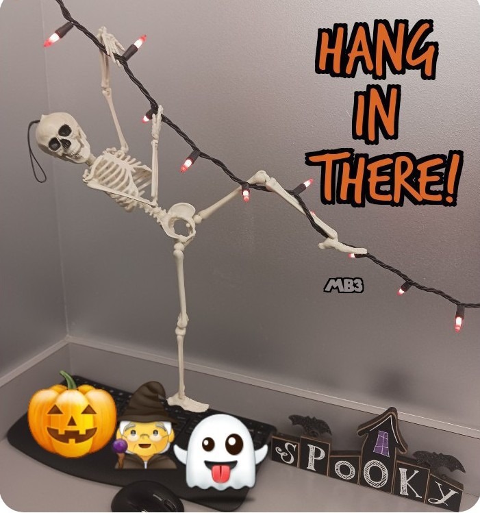 Spooky Hang in There – meme