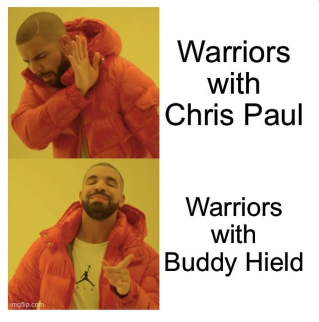 Warriors with Chris Paul Vs with Buddy Hield – meme