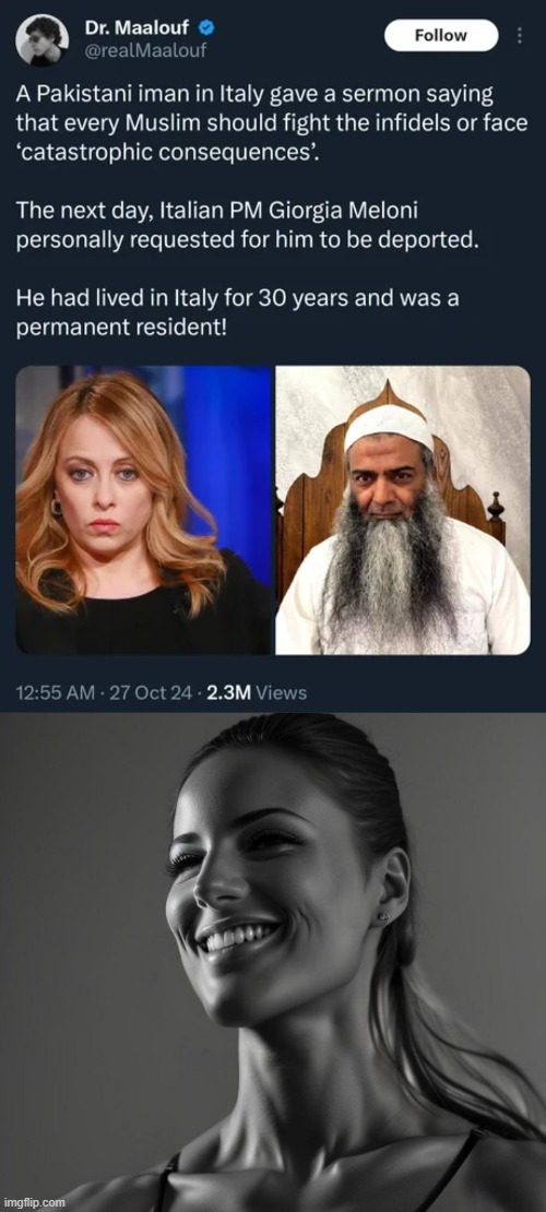 Giorgia Meloni deported this Pakistani iman – meme