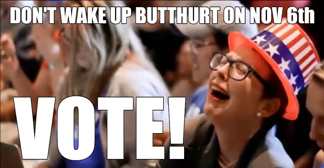 Don’t cry after the fact, get out and vote. – meme