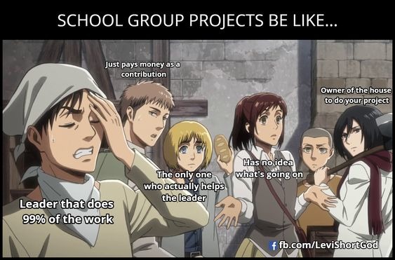 SCHOOL GROUP PROJECT BE LIKE… – meme