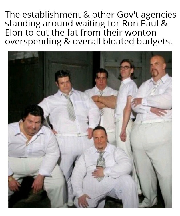 Time to lose all that bloat, the budget boys ste a comin’ – meme