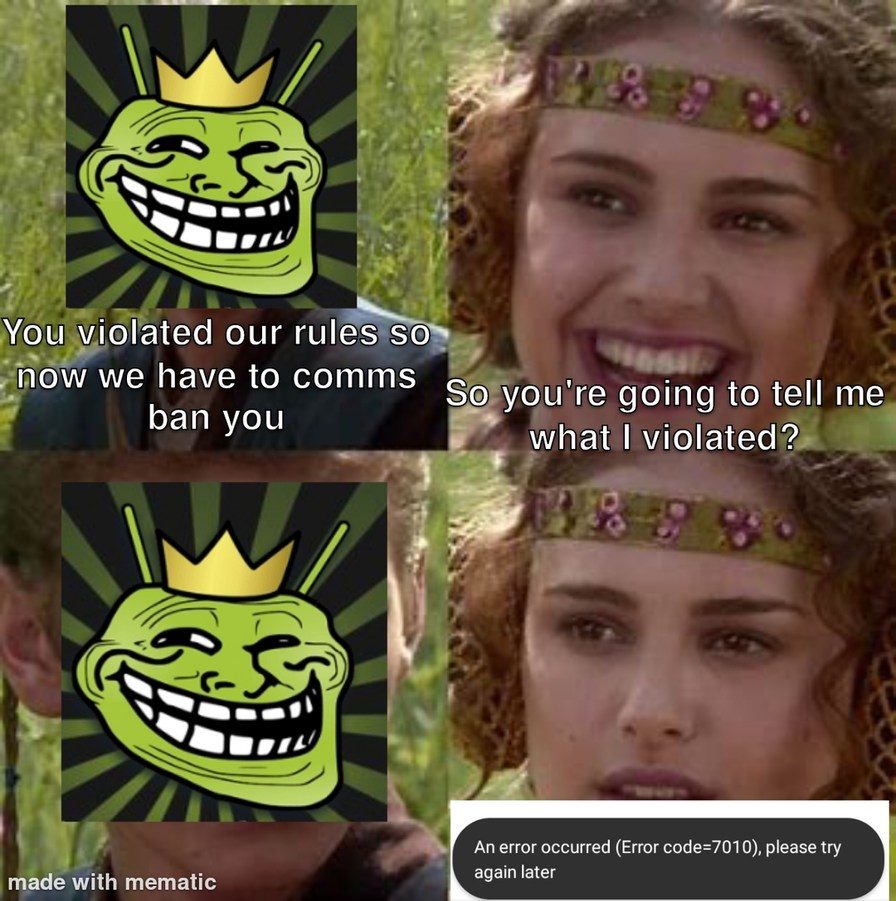 Today is the 5th day of being comms ban with no word back from Cuckbench or NovaCucko – meme