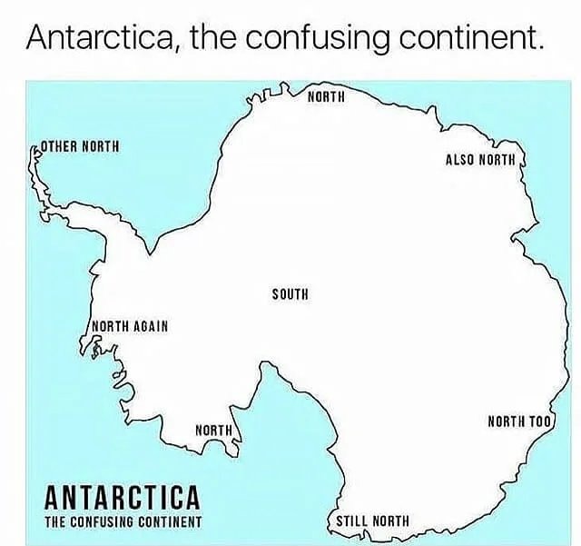 Google maps: "sled north toward McMurdo Bay for 810 miles" – meme