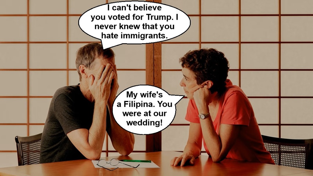 Apparently, non-Liberal means anti-immigration… by Liberals – meme