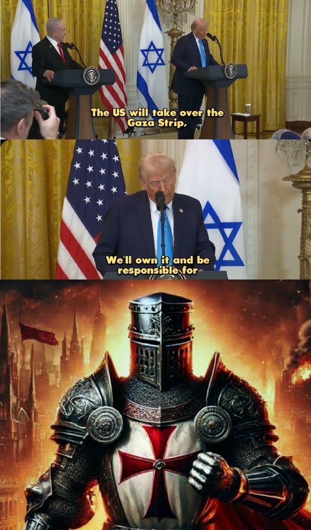 He didn’t say we’re giving it to Bibi. It will be OURS. Therefore, it will be Christ’s once again! – meme