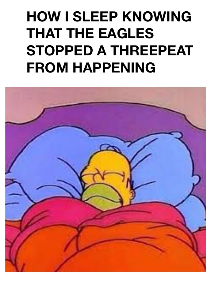 The only team that can get a threepeat is the eagles – meme