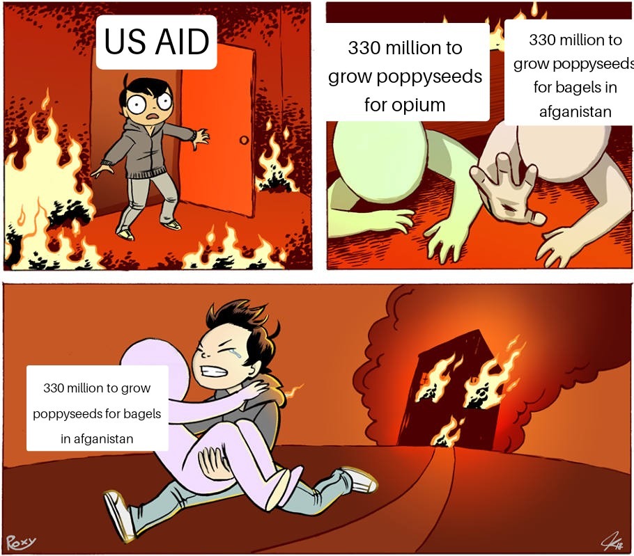 Aid harvesting – meme