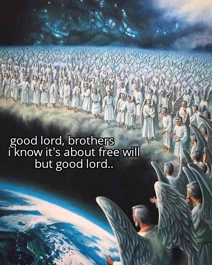 Angels watching – meme