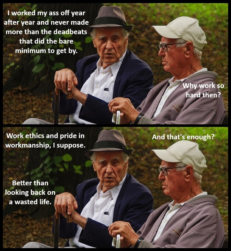 Why work ethics exist – meme