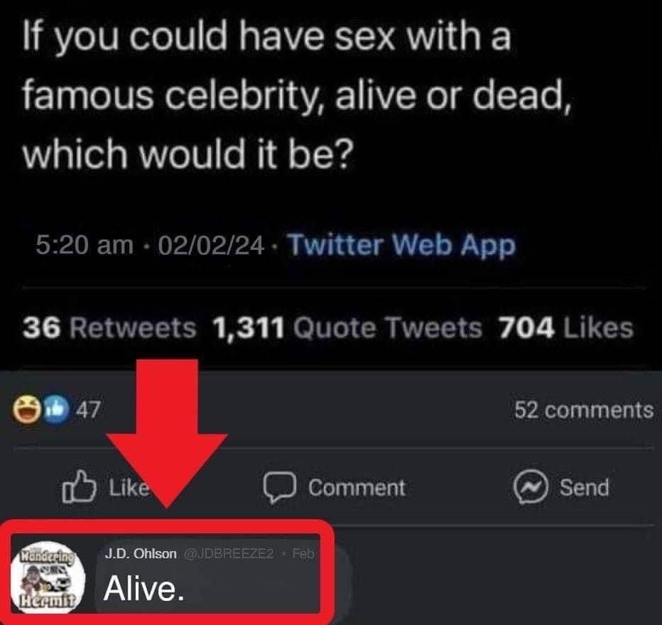 No necrophilia for me! – meme