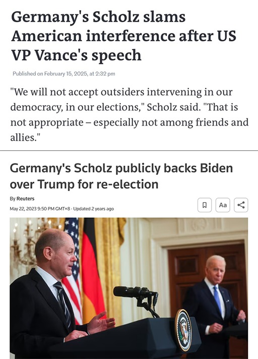 Interference for me, but not for thee – meme