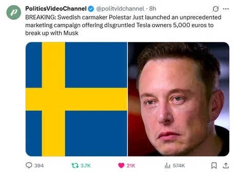 Sweden vs Tesla meme news